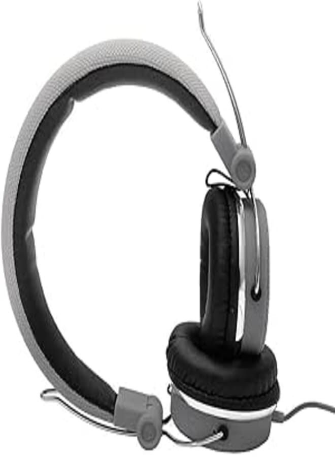 L'avvento HP06A | Wired Stereo Headphone | 3.5mm Golden Plug | 40mm Drivers | Gray